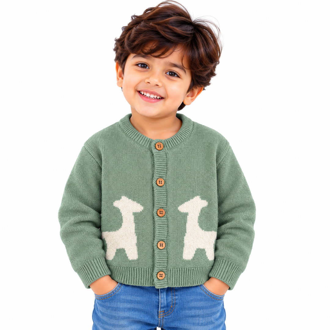 Beelittle Green Giffy Organic Cotton Sweater