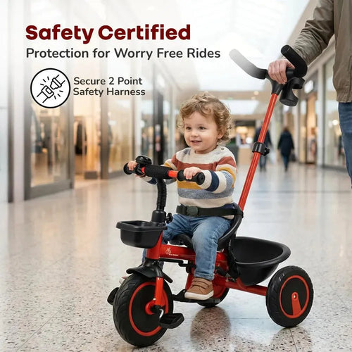R for Rabbit Tiny Toes R20 Plus Tricycle | 2 Point Safety Harness | Safety Certified | Weight Capacity - Upto 25 Kgs