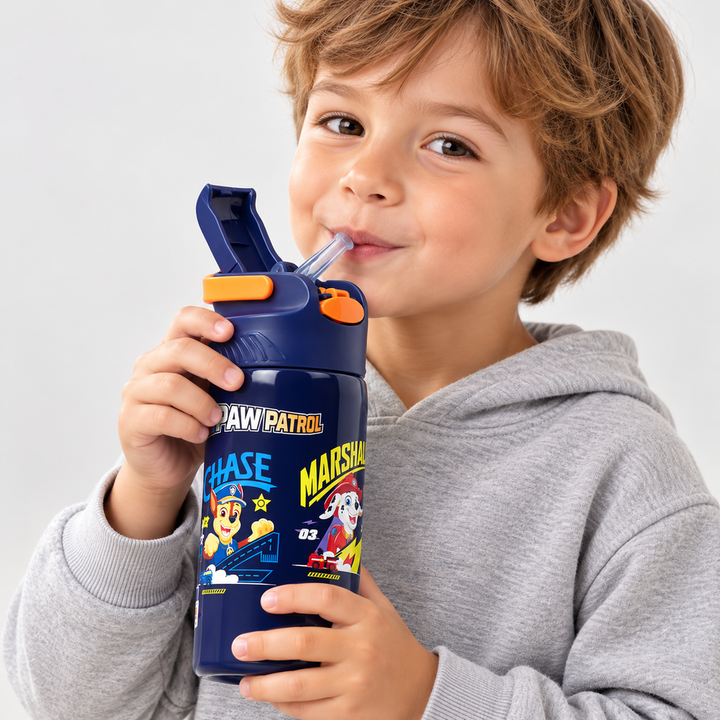 Licensed Paw Patrol Marshall Insulated Sipper Water Bottle for Kids | 400 ml | Stylish & Portable Bottle
