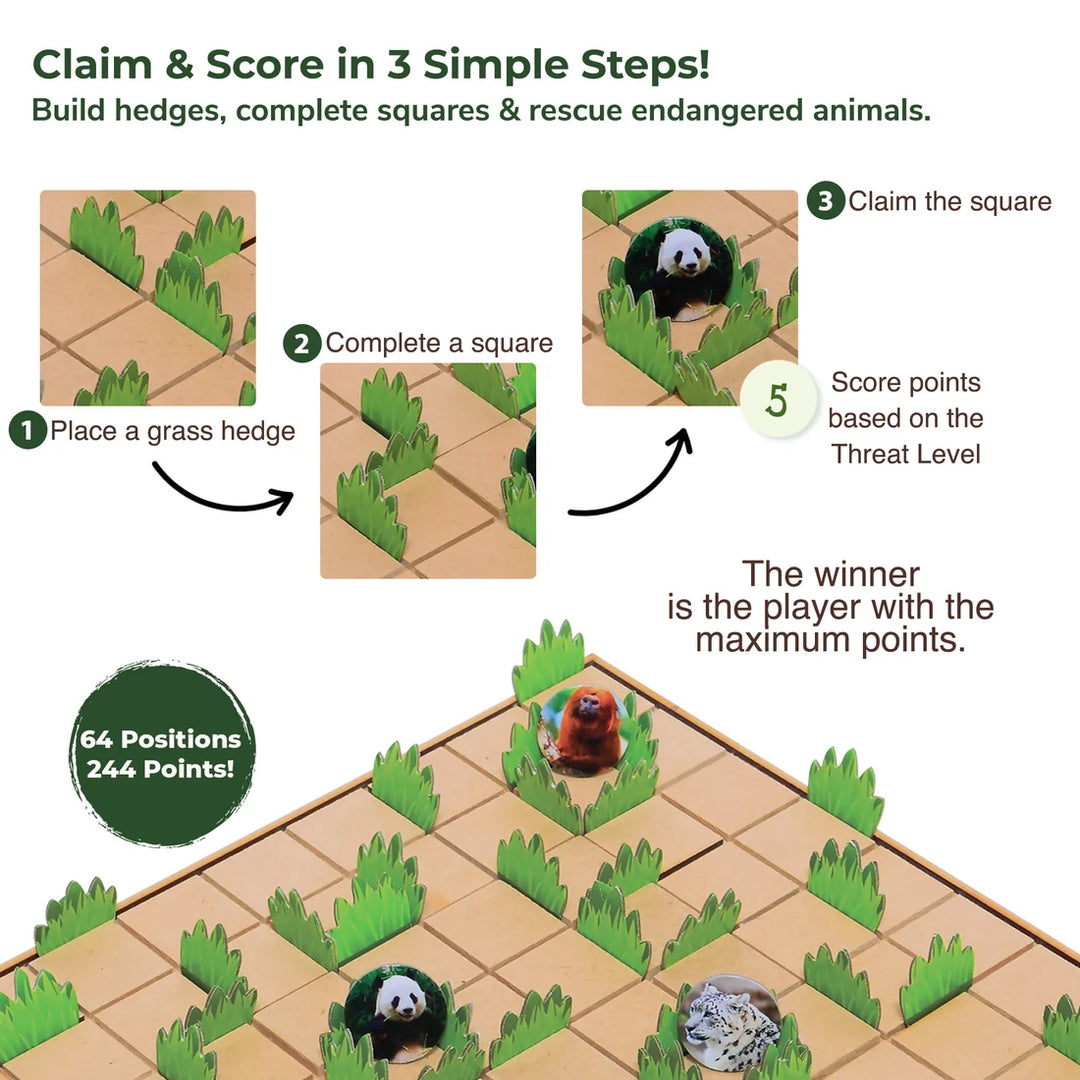 Chalk & Chuckles Claim & Save Board Game for Kids