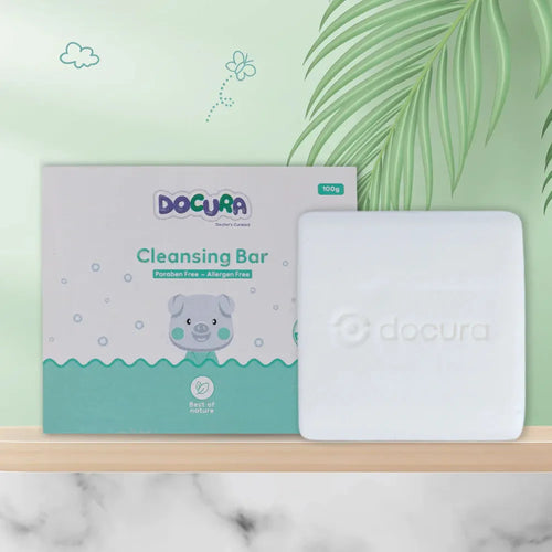Docura Cleansing Bar - 100g | pH 5.5, Paraben Free + Allergen Free