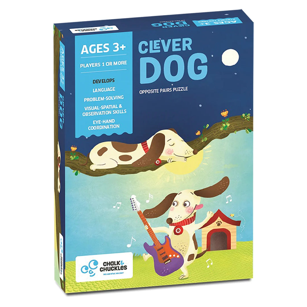 Chalk & Chuckles Clever Dog Opposite Pairs Puzzle for Kids