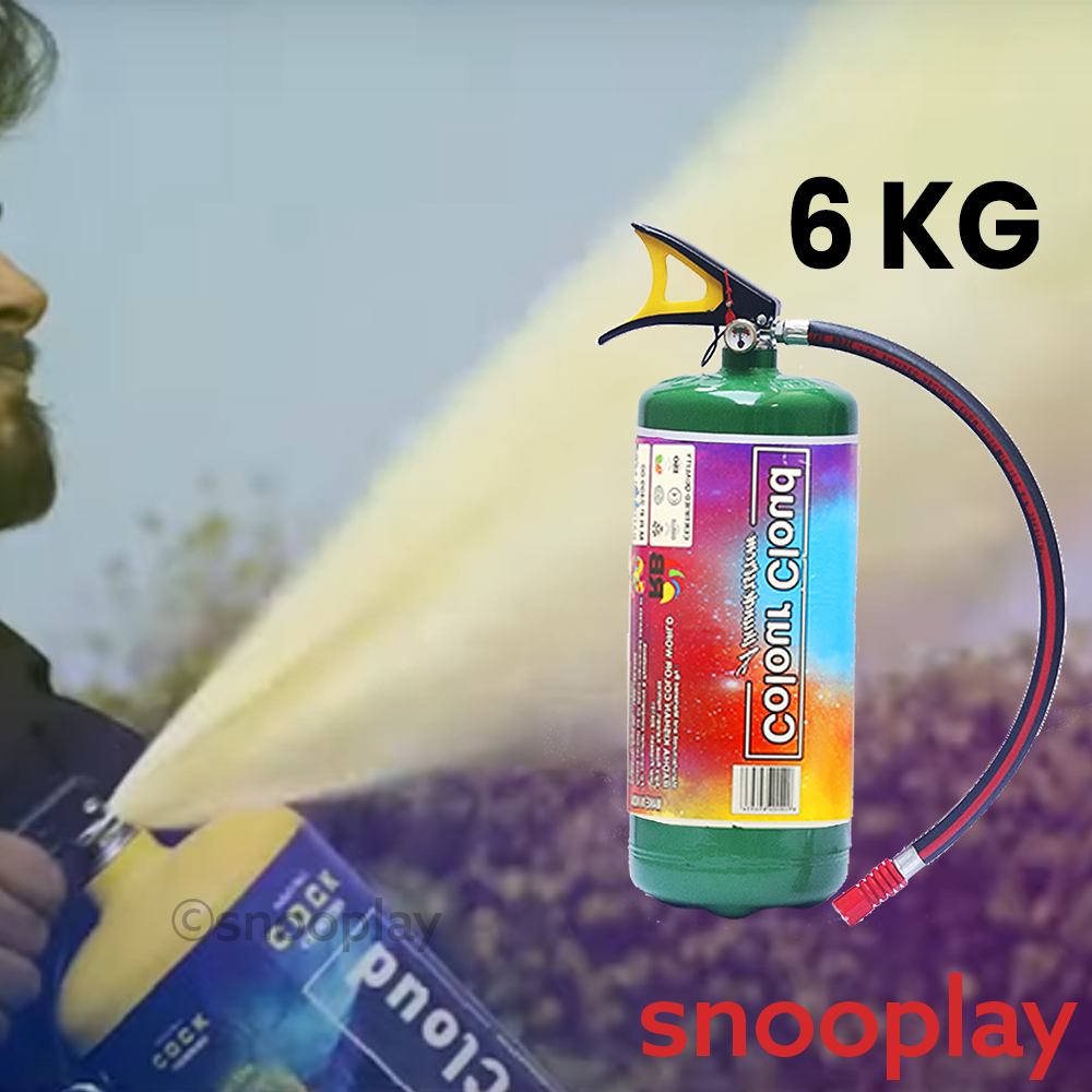 6Kg Color Burst Premium Holi Non-Toxic Gulal Cylinder | High-Density Vibrant Colour | Assorted Luxury Prints