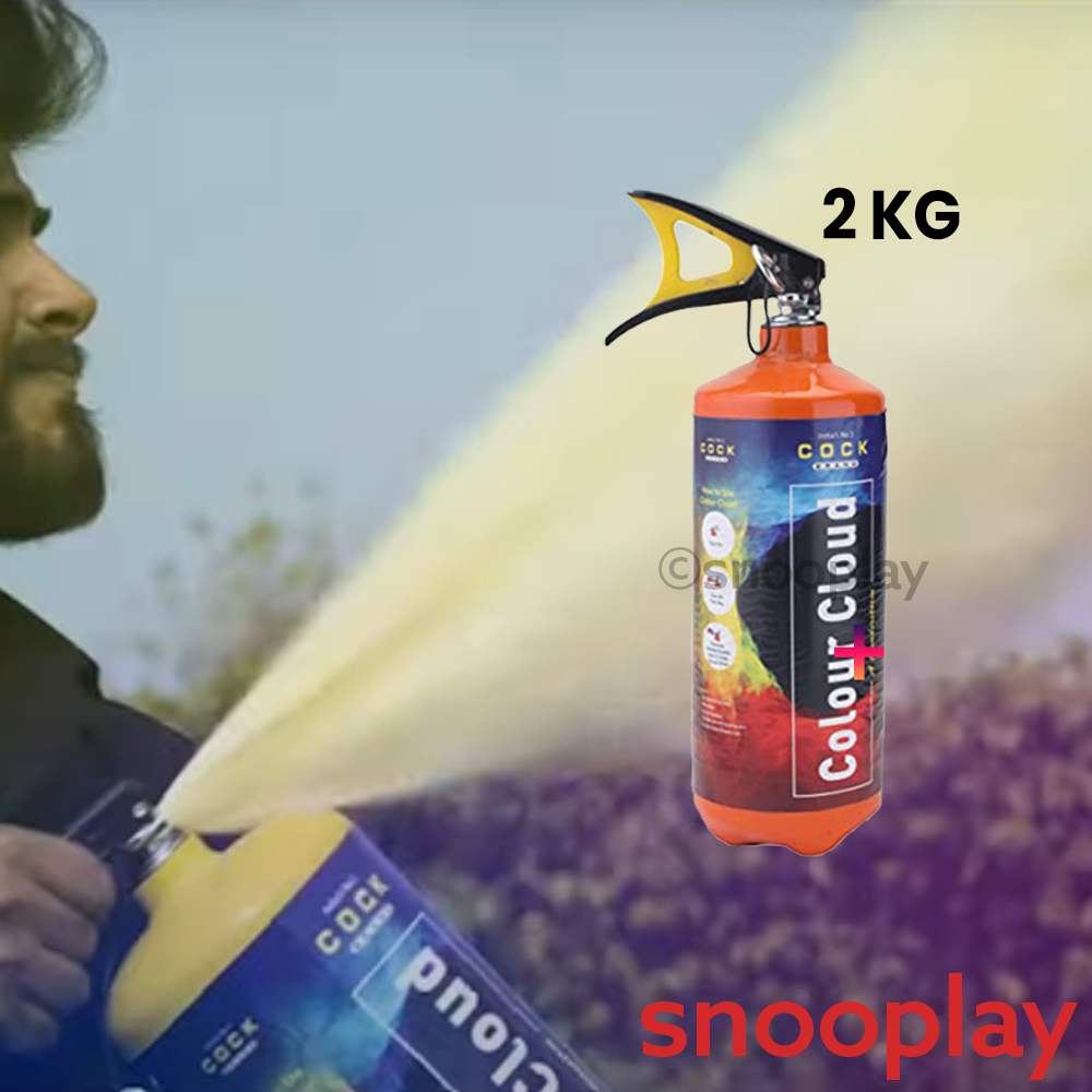 Set of 2 Premium Holi Non-Toxic Color Cylinders - 2 Kg Each | Vibrant & Thick Density Colour | Assorted Colours & Prints