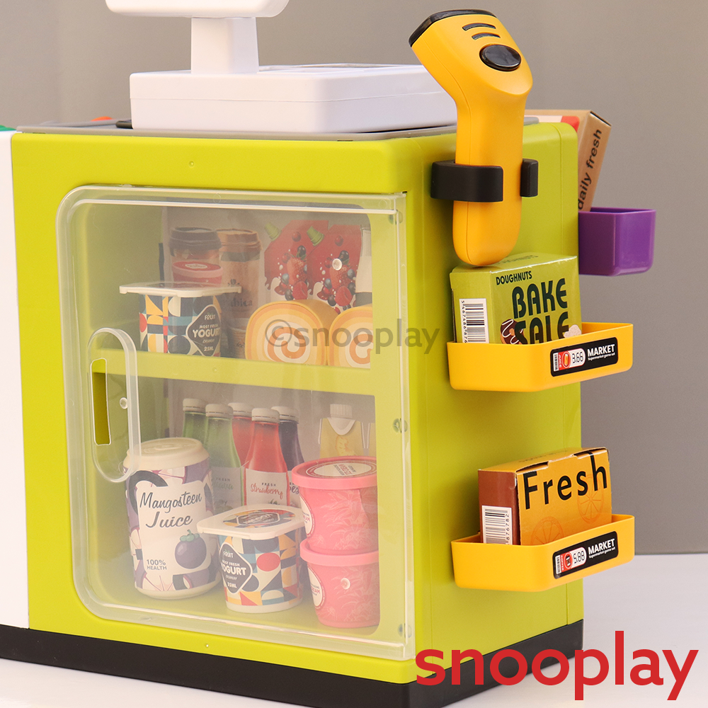 Battery Operated Supermarket Cash Register with Pretend Play Coffee Shop