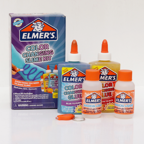 Elmer's Original Color Changing & Washable Slime Kit with UV Light - 5 Pieces (3-8 Years)