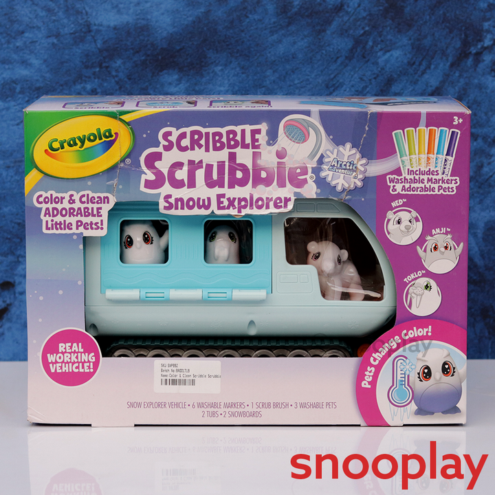 Crayola Scribble Scrubbie Snow Explorer - Little Pets with Washable Markers (3-6 Years)
