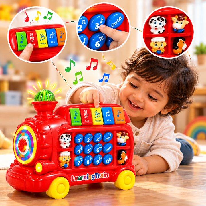Innovador Battery-Operated Learning Train Toy for Kids | Learn Numbers, Colours, Animals & Alphabets