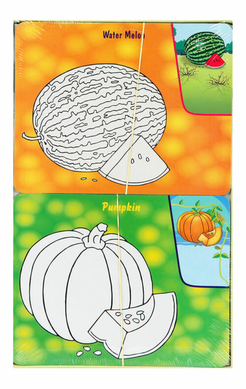 Ratna's Color It – Wipe It | Fruits & Vegetables | 18 Reuseable Cards