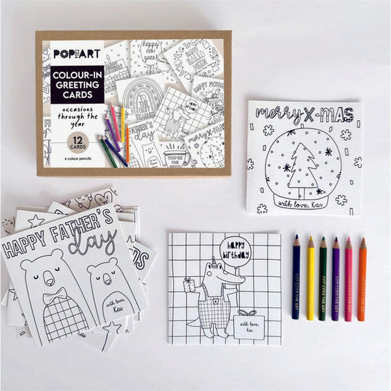 Personalized Colour-In Greeting Cards | COD Not Available