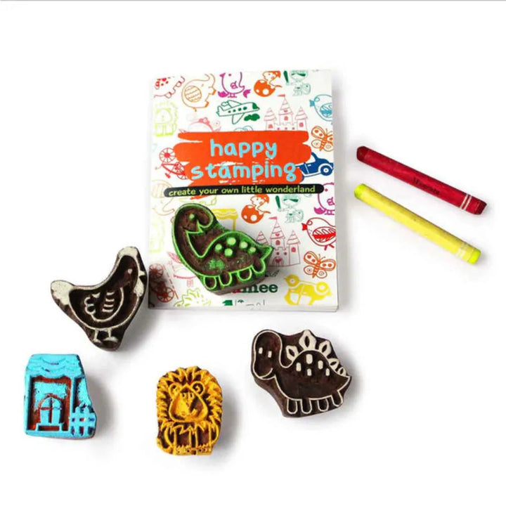 Shumee Monster Theme 6 Wooden Stamps Set (3-8 Years)
