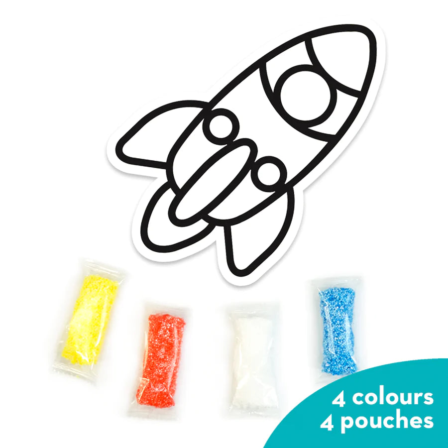 Clay Stickers - Rocket (DIY Craft Kit)