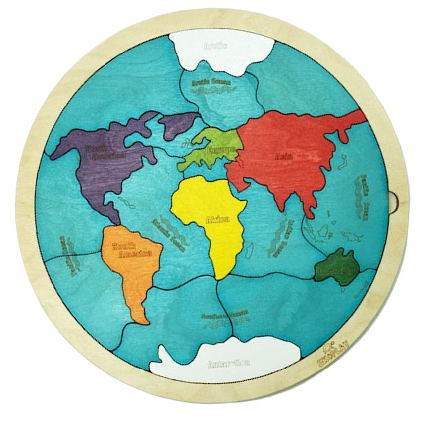 Continents Puzzle - Educational Puzzle Set (5-7 Years)