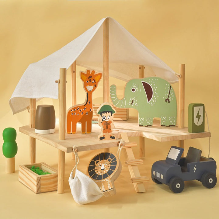 Imaginative Jungle Safari Playset: Wooden Adventure (2-6 Years)