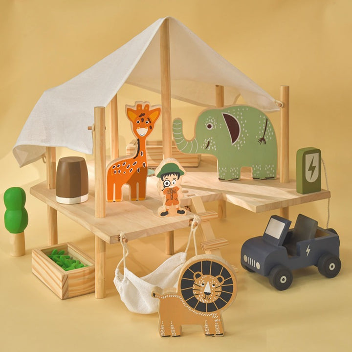 Imaginative Jungle Safari Playset: Wooden Adventure (2-6 Years)