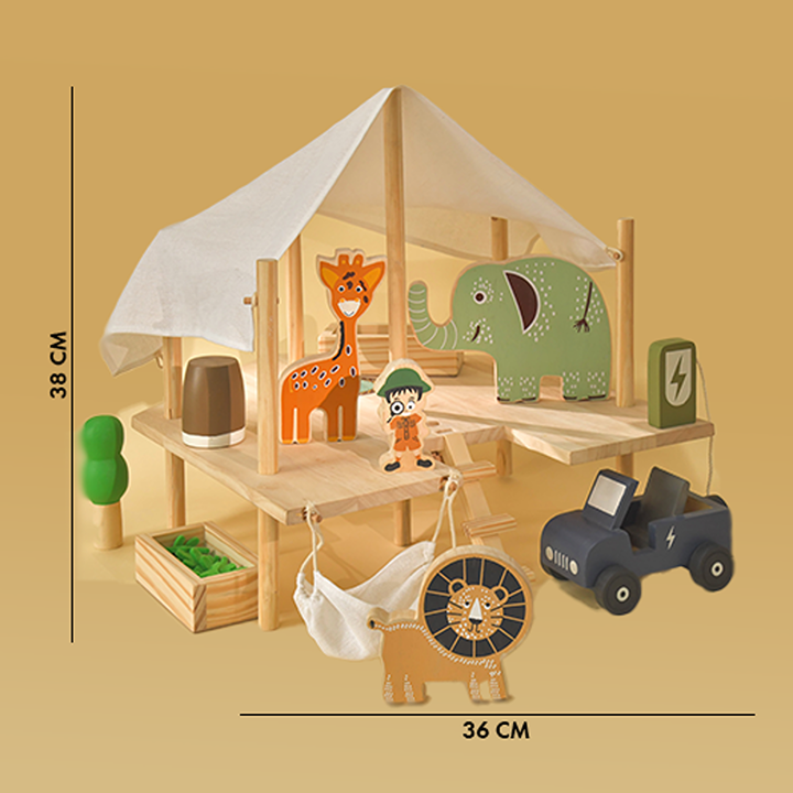 Imaginative Jungle Safari Playset: Wooden Adventure (2-6 Years)