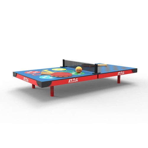 STAG ICONIC Super Mini Table Tennis Table - Portable Set with Rackets & Balls (9 Years till Grown Ups)