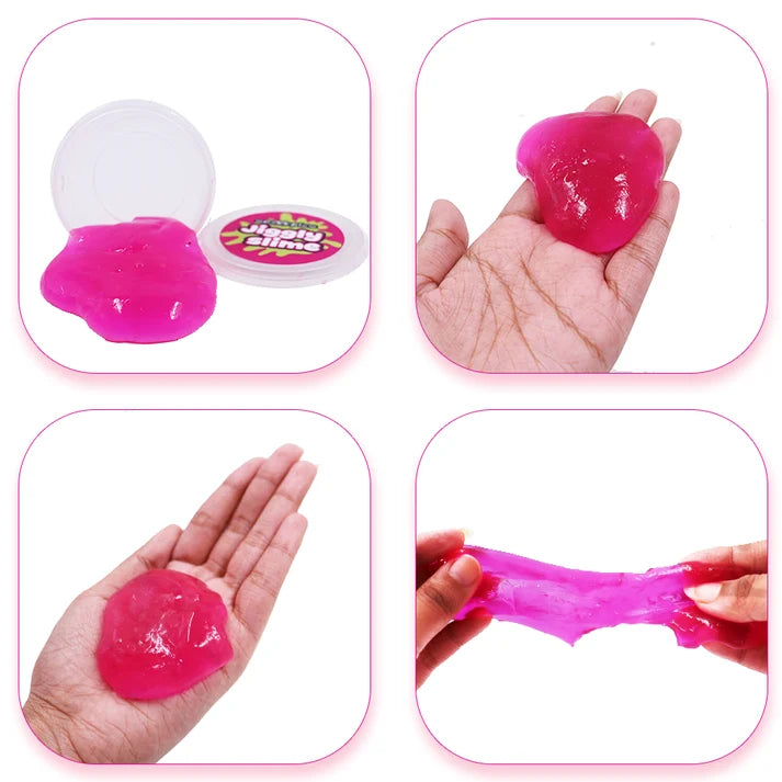 Scoobies Uni GooGoo Slime Set (Pink) – 4 Slimes + 20 Unicorn Dawdlers | Creative Sensory Play