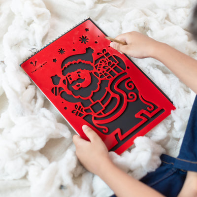 Santa Stencil with Scratch book
