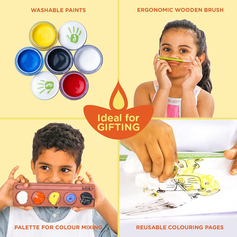 DIY Diwali Playart Kit with Diya, Rangoli Card, Tealight Candle and More