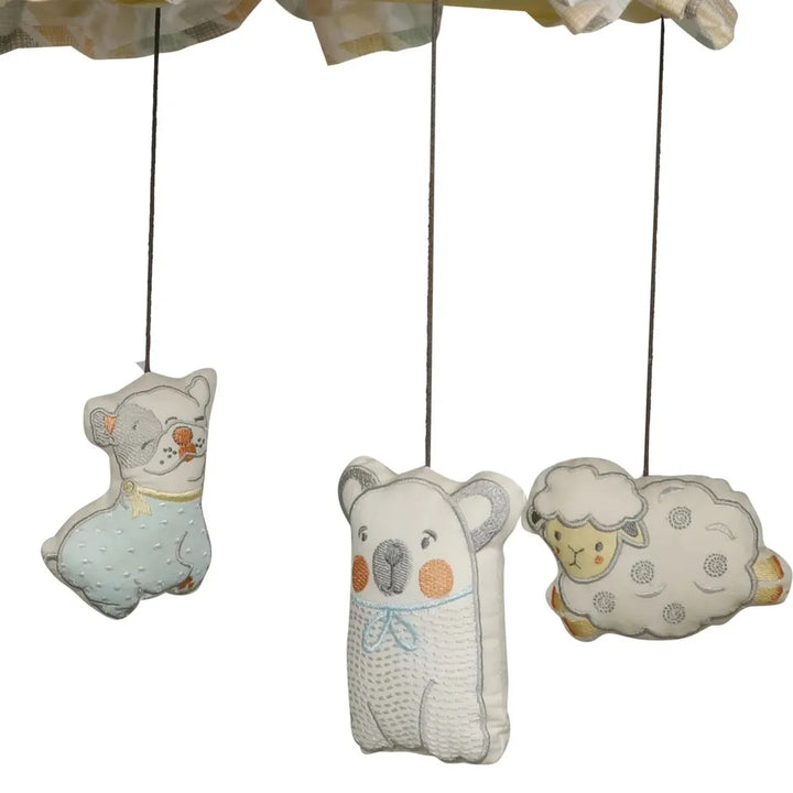 Abracadabra Cot Handle - Musical Mobile Sleepy Friends