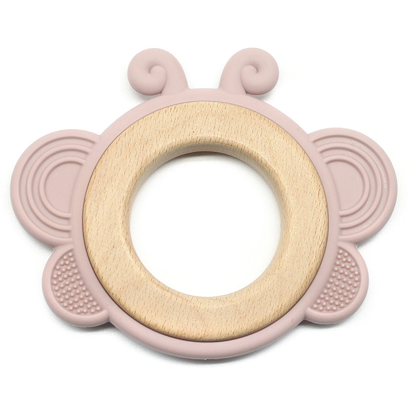 Wooden Butterfly Baby Teether with BPA-Free | Assorted Colours (6-12 Months)