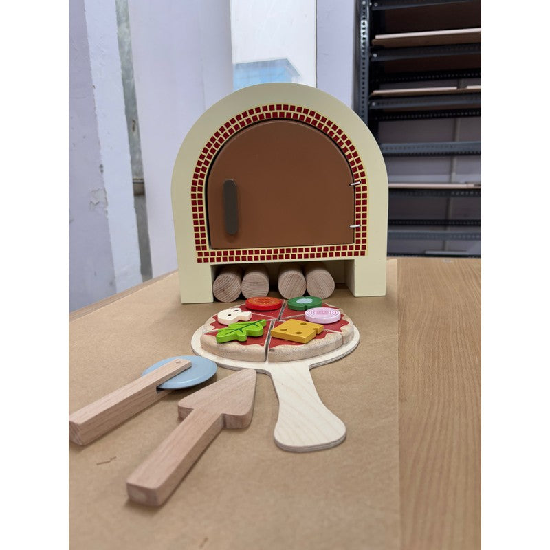 15 Pieces Wooden Pizza Oven Playset (3-6 Years)