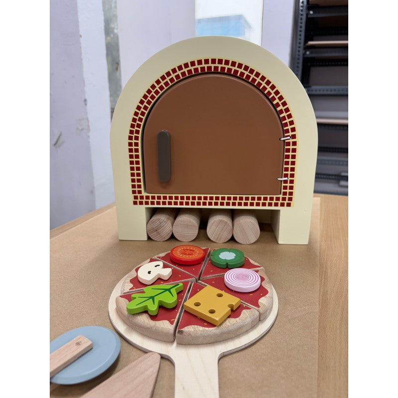 15 Pieces Wooden Pizza Oven Playset (3-6 Years)