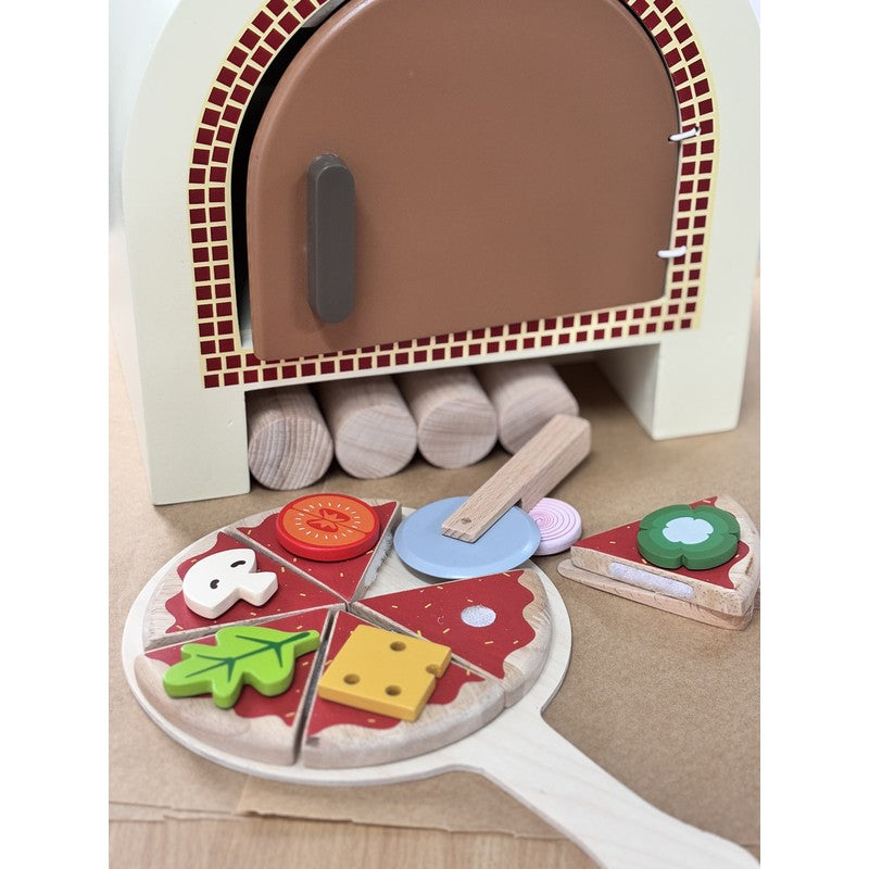 15 Pieces Wooden Pizza Oven Playset (3-6 Years)