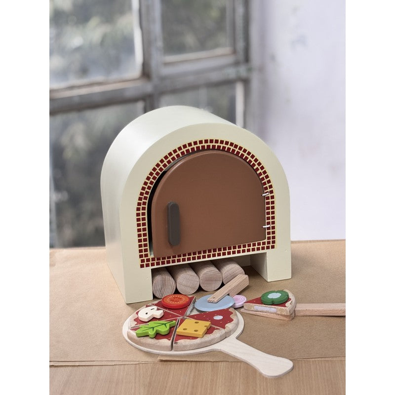 15 Pieces Wooden Pizza Oven Playset (3-6 Years)