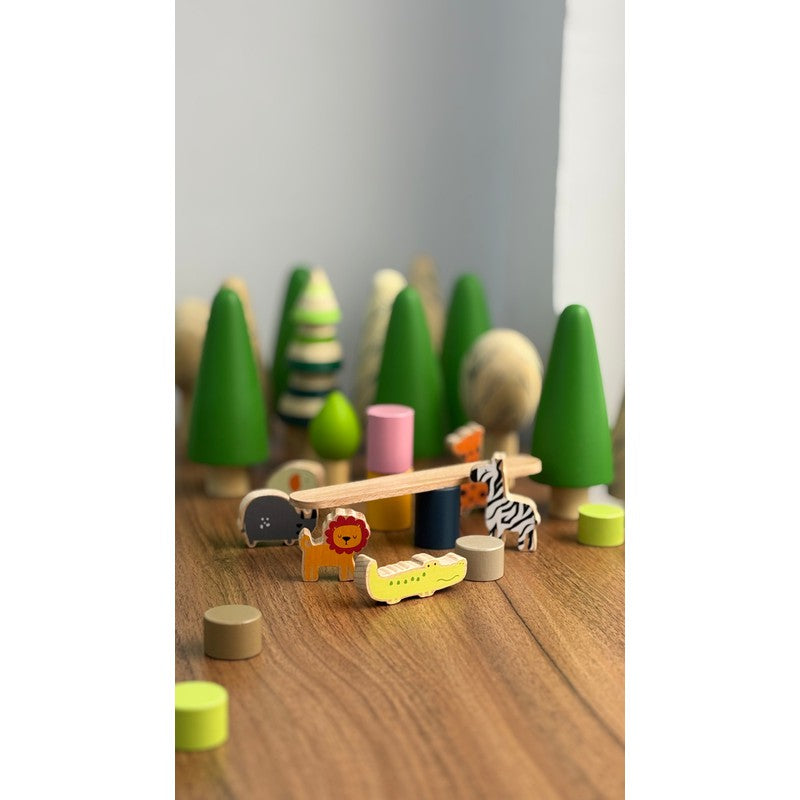 Wooden Zoo Tower Stacking Toy (3-5 Years)