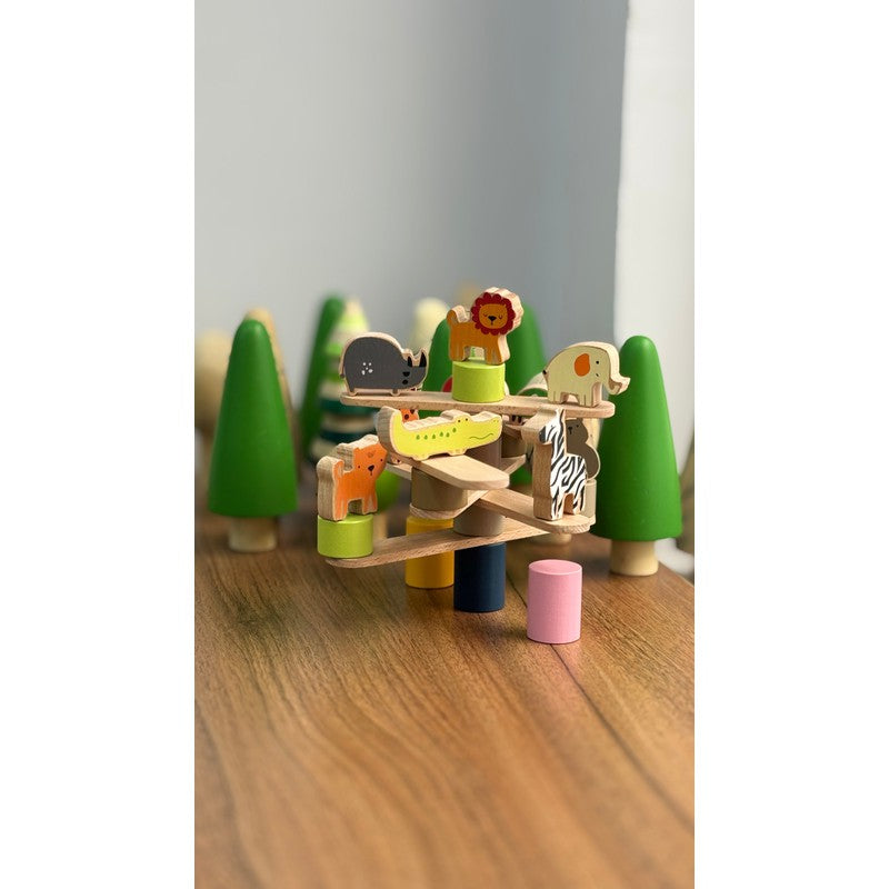 Wooden Zoo Tower Stacking Toy (3-5 Years)