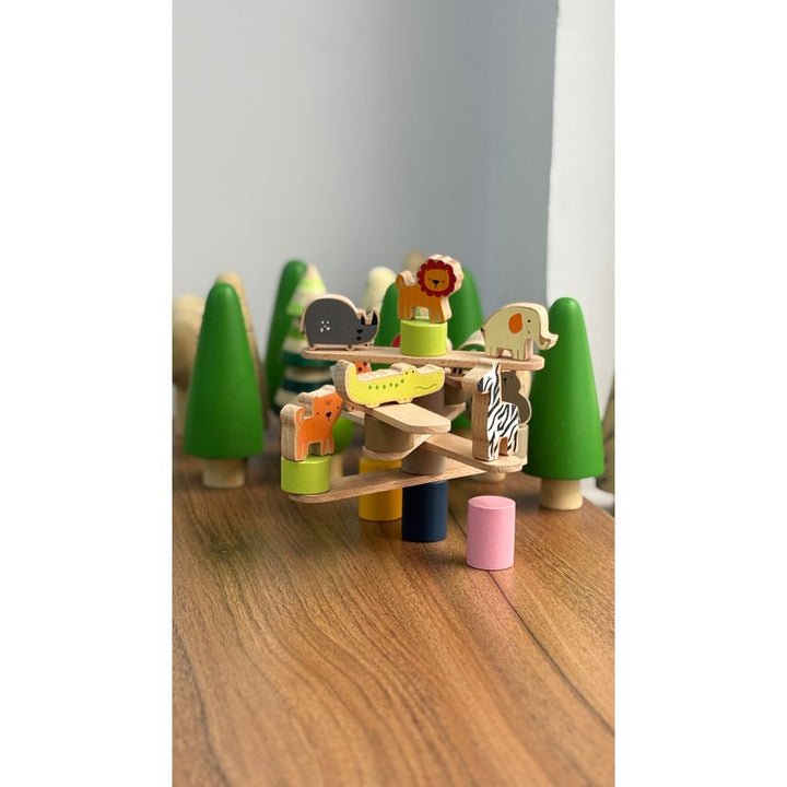 Wooden Zoo Tower Stacking Toy (3-5 Years)