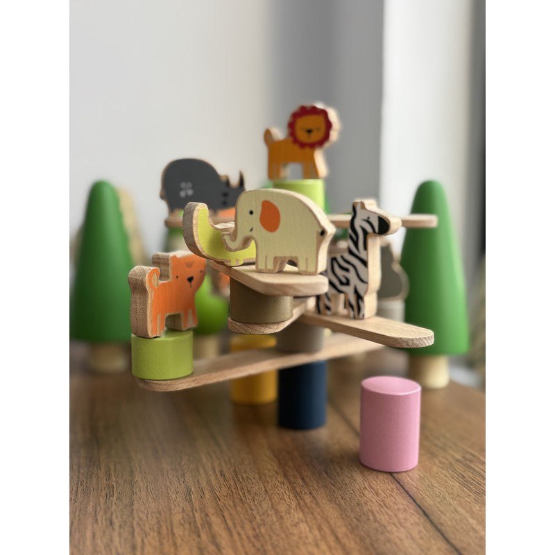 Wooden Zoo Tower Stacking Toy (3-5 Years)