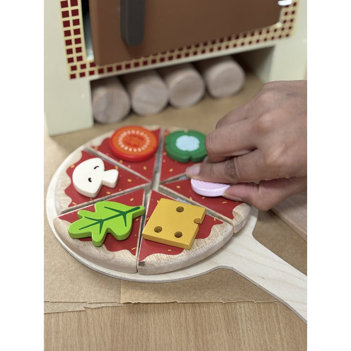 15 Pieces Wooden Pizza Oven Playset (3-6 Years)