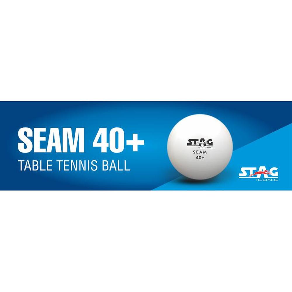 STAG ICONIC Pack of 6 Seam Table Tennis Ball - Orange (9 Years till Grown Ups)