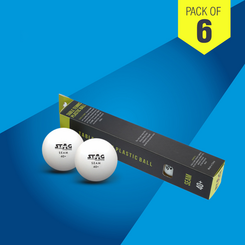 STAG ICONIC Pack of 6 Seam Table Tennis Ball - Orange (9 Years till Grown Ups)