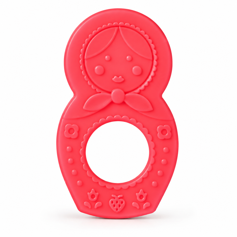 Chanak Medical-Grade Silicone Baby Teether – Pink, Non-Toxic