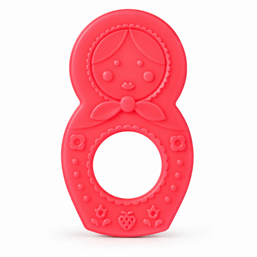 Chanak Medical-Grade Silicone Baby Teether – Pink, Non-Toxic