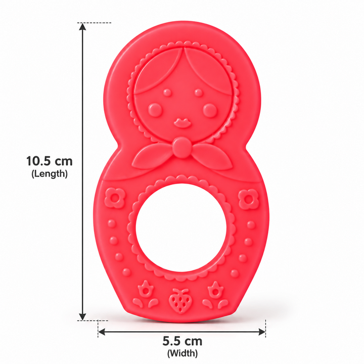 Chanak Medical-Grade Silicone Baby Teether – Pink, Non-Toxic