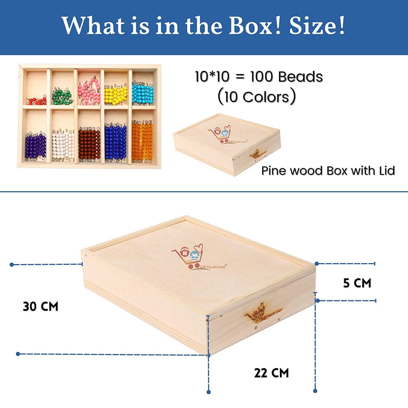 Wooden Montessori Counting Beads