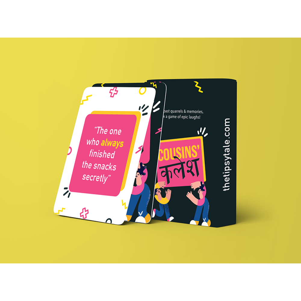 The Tipsy Tales Cousin Kalesh Fun Dares & Questions Card Game (13 Years till Grown Ups)