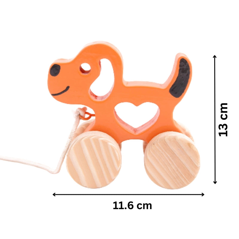 Wooden Pull toy & Push Along Toy - Jimmy Puppy (Dog)