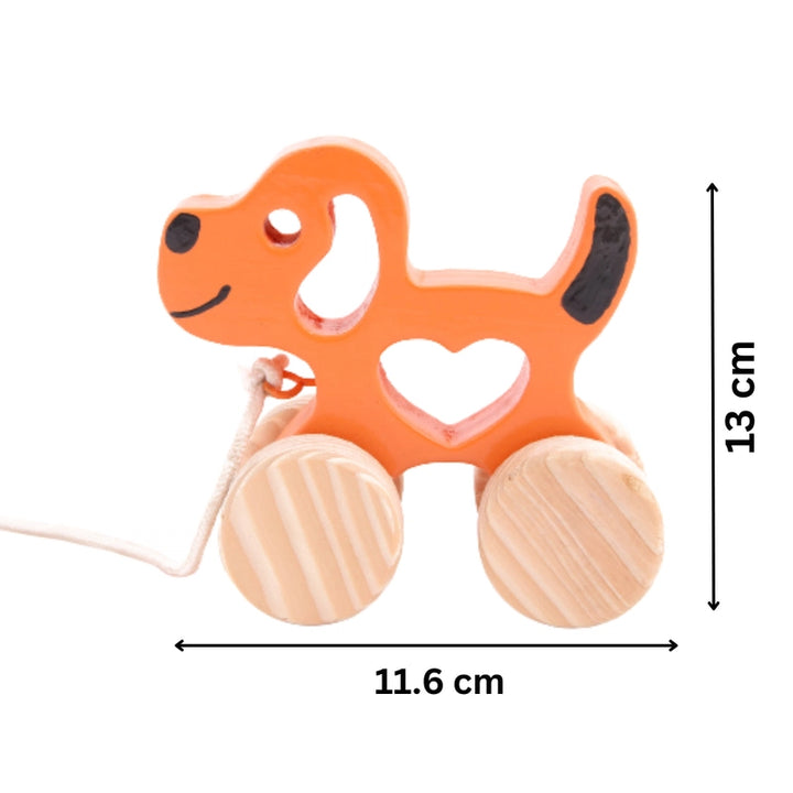 Wooden Pull toy & Push Along Toy - Jimmy Puppy (Dog)