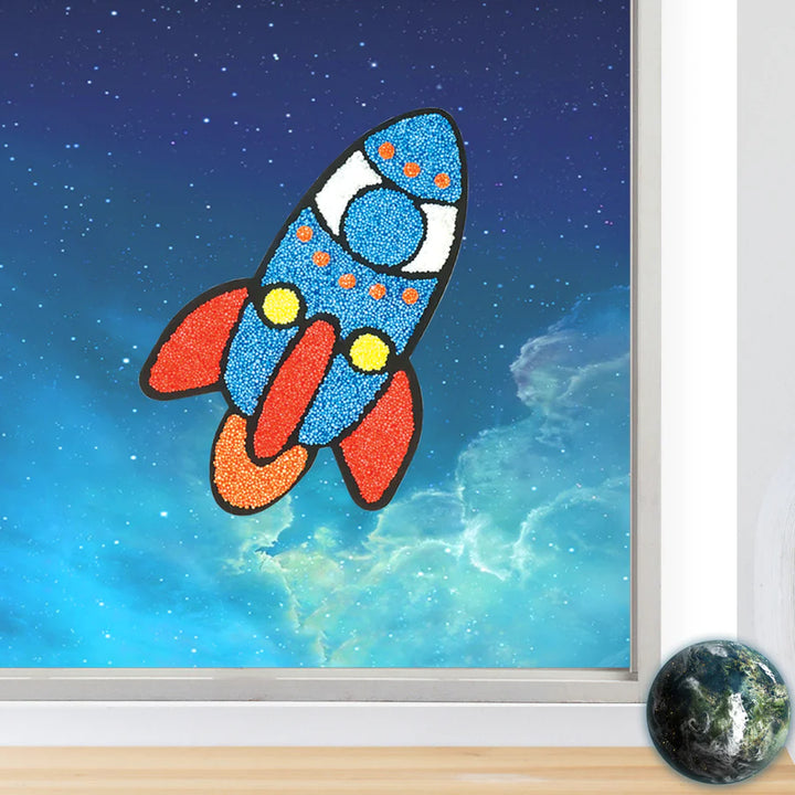 Clay Stickers - Rocket (DIY Craft Kit)