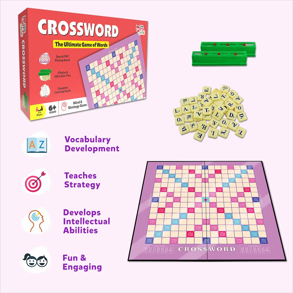 Crossword Board Game - Ultimate Word Building Game (Multicolour)