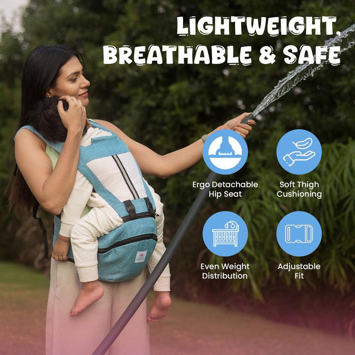 Tinyberg Baby Carrier with 4 Carry Positions | Large Storage & Adjustable Straps | Cuddlehipsy