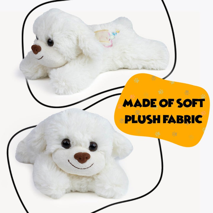 Cute White Dog Stuffed Animal Soft Toy (6 Months - 7 Years)