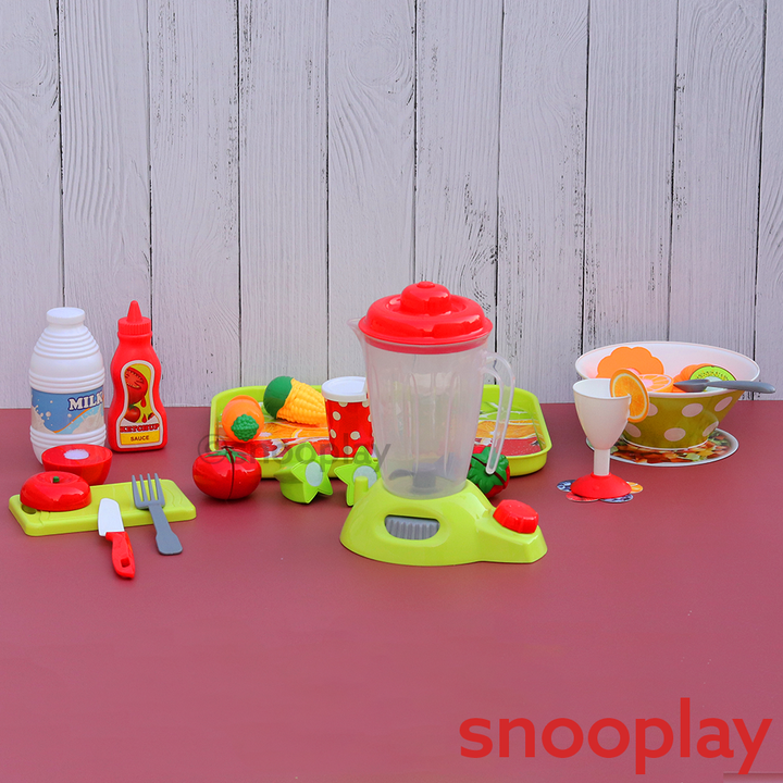 Cutlery Pretend Play Set with Blender and kitchen accessories