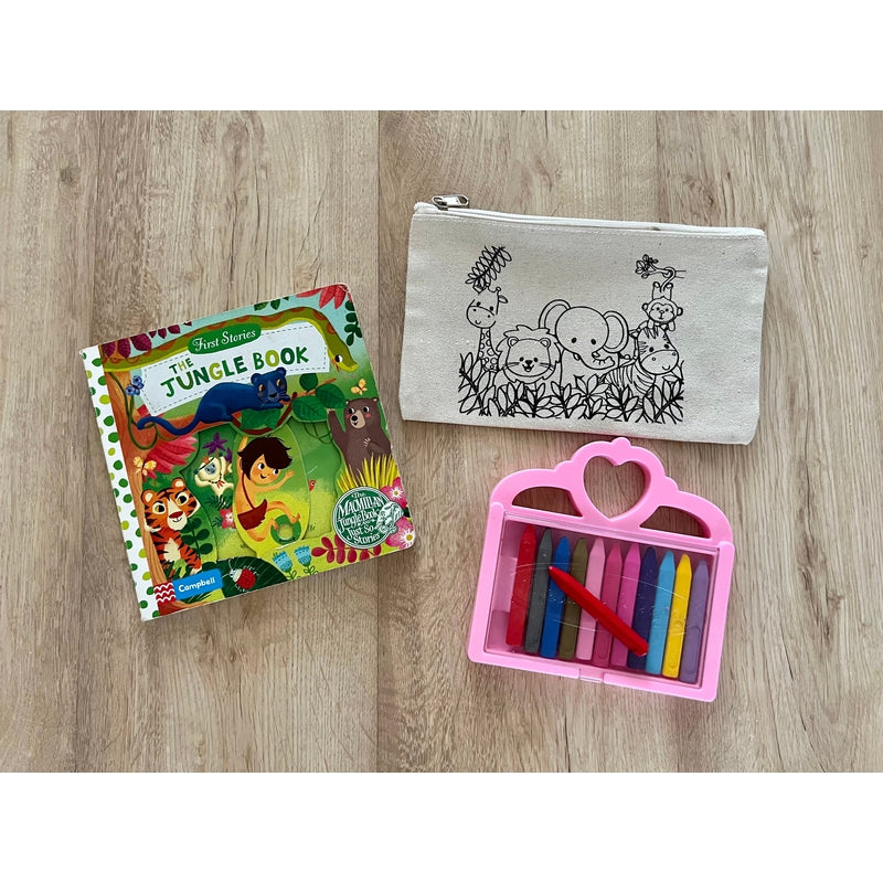 DIY Colouring Jungle Safari Pouch